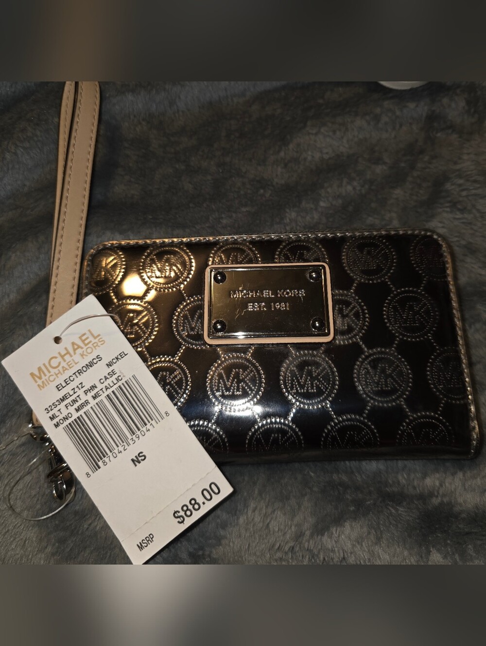 Michael Kors Jet Set Multi-Function Phone Case Wallet-NWT Mirror Metallic Finish